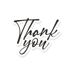 Obraz premium Thank You handwritten inscription Vector EPS 10