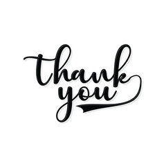 Thank You handwritten inscription  Vector EPS 10