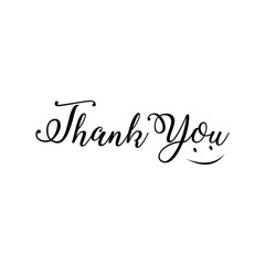 Thank You handwritten inscription  Vector EPS 10