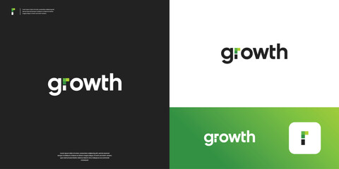 Modern growth financial logo design. Overlap arrow shape on letter R logo template.