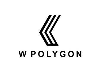 letter w polygon logo, design, Vector, illustration, creative icon, template