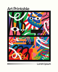 Poster Art Expressionism for print and wall decoration