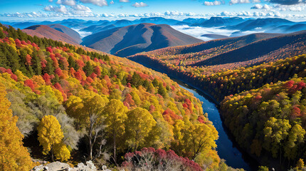 autumn landscape in the mountains