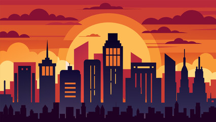 Fototapeta premium A city skyline at sunset with the caption choose electric preserve our beautiful views and sunsets.