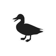Duck Silhouette Flat Icon