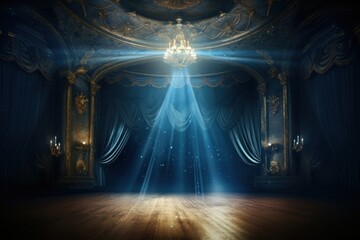 Opera house stage lighting spotlight spirituality.