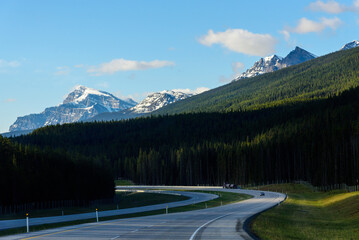Road trip through Canadian national parks, Beautiful mountain landscape