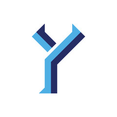 Monogram Y. Design vector Y logo. Monogram initial letter mark Y logo design. Monogram design vector logo. Monogram initial letter mark Y logo design. Simple Y monogram. Monogram Y design logo