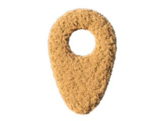 wheat on 3d location icon