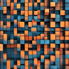 A three-dimensional grid of cubes rotating and shifting, creating an optical illusion of depth and movement, challenging the viewer's perception of space and reality4