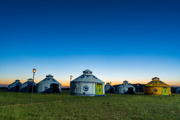 Fototapeta na wymiar Yurts in the grassland