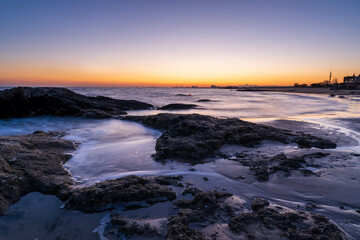 Obraz premium In the evening, the seaside scenery