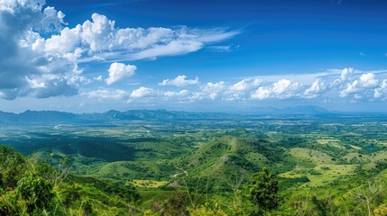 a whole view of Cuba from santiago to pinar del rio from stratosphere, blue sky, sttelite view  