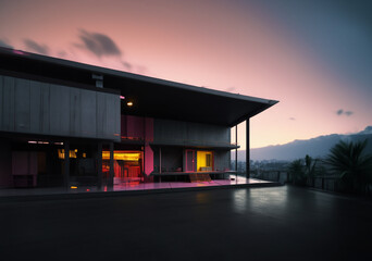 Obraz premium Futuristic homes with smart tech redefine urban living.