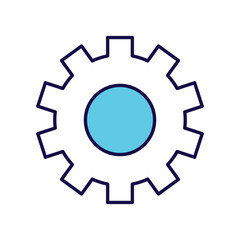 gear icon with white background vector stock illustration