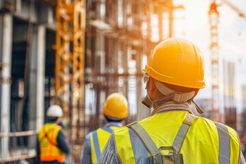construction worker in construction site, construction worker, workers at work