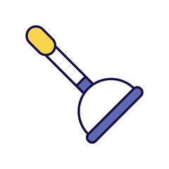 plunger icon with white background vector stock illustration
