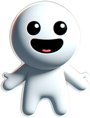 Eine kleine lustige Comicfigur im Vektor Sticker Format