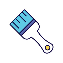 paint brush icon with white background vector stock illustration