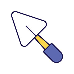 trowel icon with white background vector stock illustration