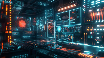 futuristic cyber tech wallpaper 
