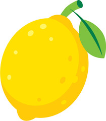 Lemon fruit flat design illustration