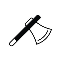 axe icon with white background vector stock illustration