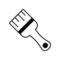 paint brush icon with white background vector stock illustration