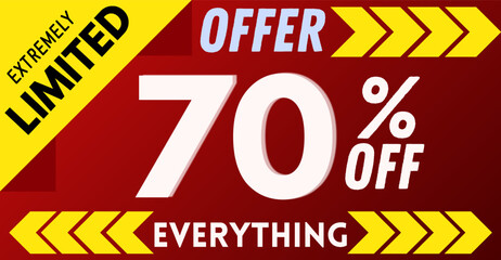 Extremely limited offer, 70% off everything. Advertising and marketing graphic resources 