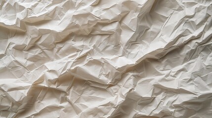 Crumpled white paper background. Texture of  silver crumpled paper.
