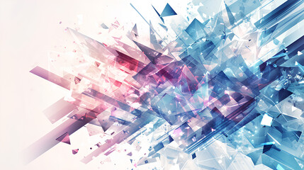 Abstract Shattered Glass Effect, Holographic Pastel Explosion, Modern Design Background with Copy Space