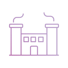 factory icon with white background vector stock illustration