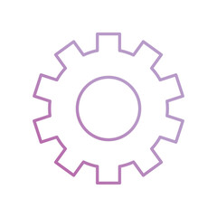 gear icon with white background vector stock illustration