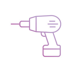 drill icon with white background vector stock illustration