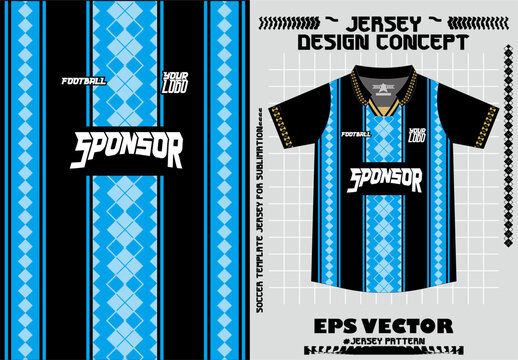  gradient geometry shape abstract background. Fabric textile pattern design for soccer jersey, football kit, racing, e-sport, sport uniform. T-shirt mockup template design. Vector Illustration