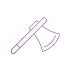 axe icon with white background vector stock illustration