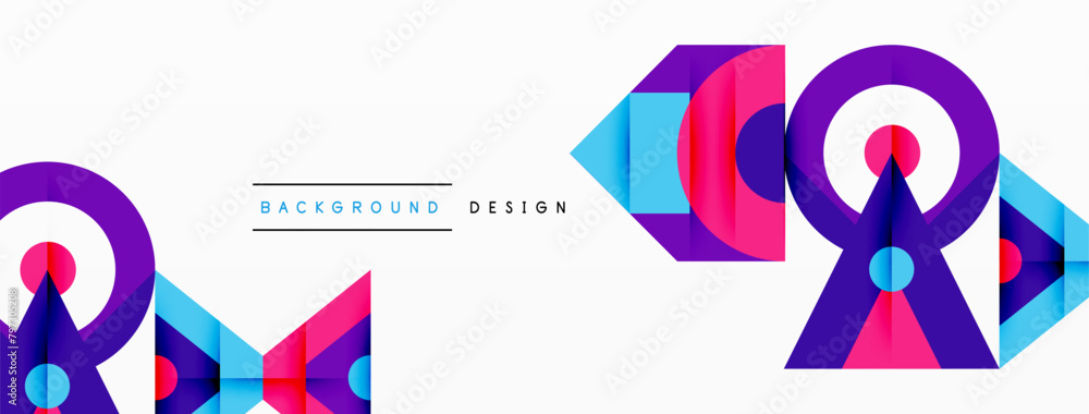 Aufkleber The logo features a purple and pink triangle with an electric blue arrow pointing to the right. The font used is bold and modern, creating a dynamic and artistic pattern