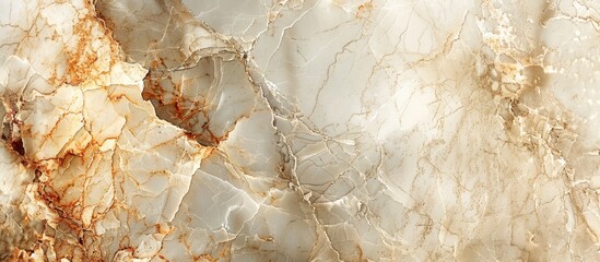 The marble wall displays a beautiful brown vein running through its cracky surface, adding an elegant touch to the interior