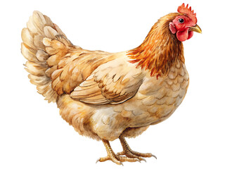 Fototapeta premium Brown hen with its chicks