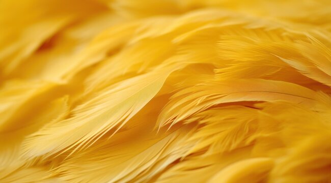 a close up of yellow feathers