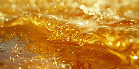 Liquid Gold   Dynamic Honey Textures in Close-up