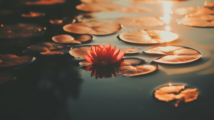 a flower on the water