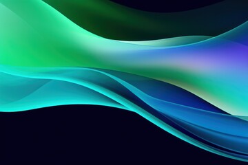 a blue and green wavy lines