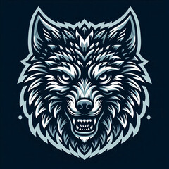 Fierce wolf head logo