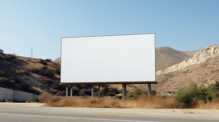 Obraz premium a large billboard on the side of a road