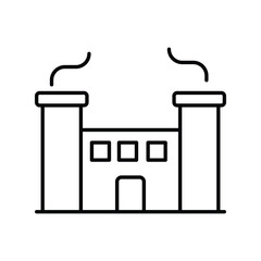 factory icon with white background vector stock illustration