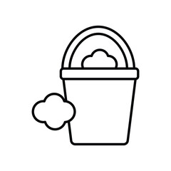 cleaning icon with white background vector stock illustration