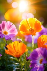 Obraz premium a close up of flowers