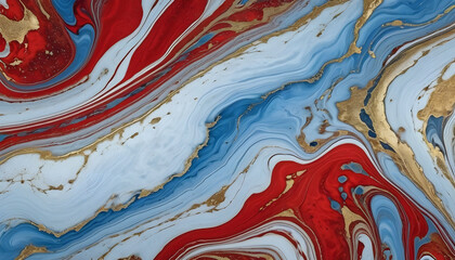 Golden and Red fluid marble luxury background Texture	