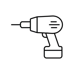 drill icon with white background vector stock illustration